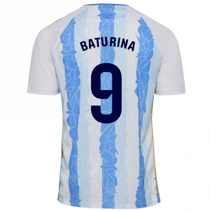 Niño Fútbol Camiseta Roko Baturina #9 Blanco Azul 1ª Equipación 2024/25 Perú