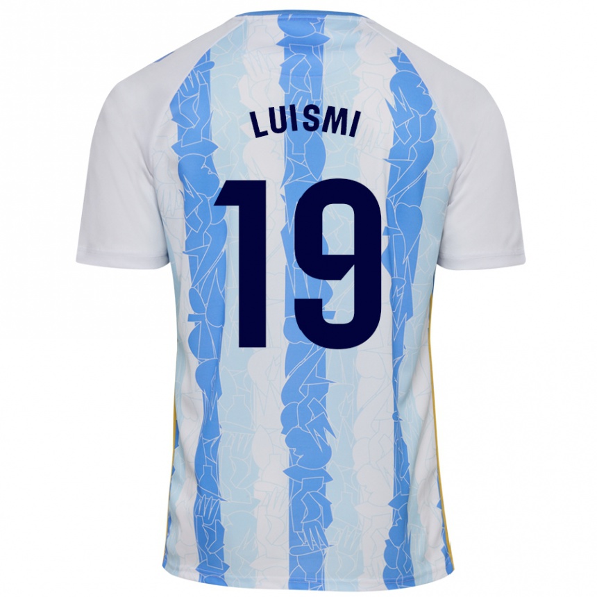 Niño Fútbol Camiseta Luismi Sánchez #19 Blanco Azul 1ª Equipación 2024/25 Perú