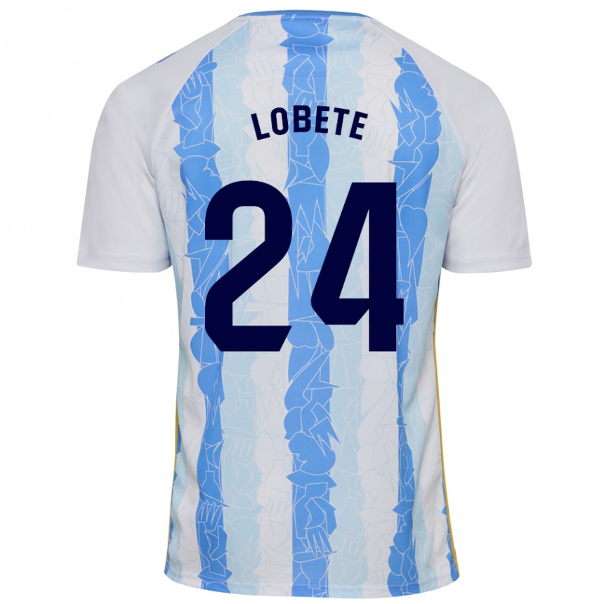 Niño Fútbol Camiseta Julen Lobete #24 Blanco Azul 1ª Equipación 2024/25 Perú