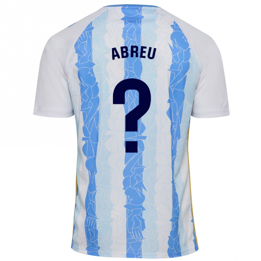 Niño Fútbol Camiseta Marco Abreu #0 Blanco Azul 1ª Equipación 2024/25 Perú