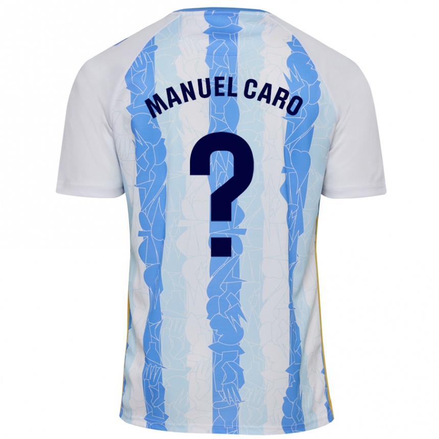 Niño Fútbol Camiseta José Manuel Caro #0 Blanco Azul 1ª Equipación 2024/25 Perú