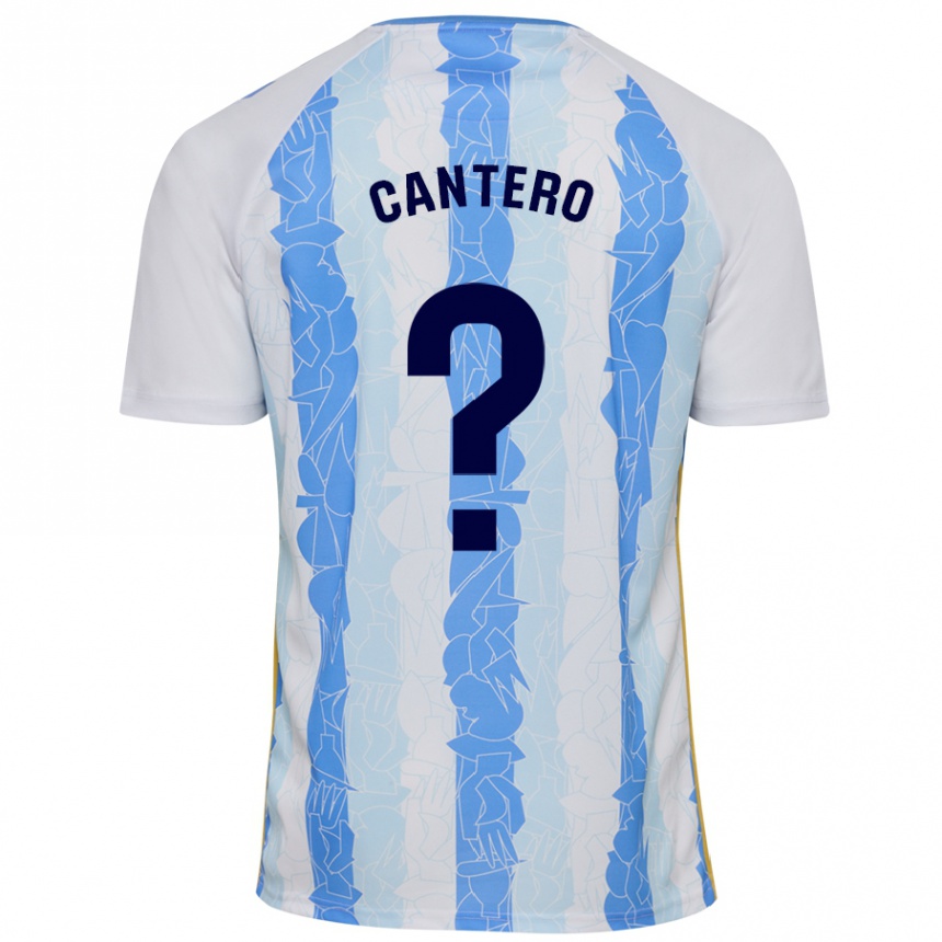 Niño Fútbol Camiseta José Cantero #0 Blanco Azul 1ª Equipación 2024/25 Perú