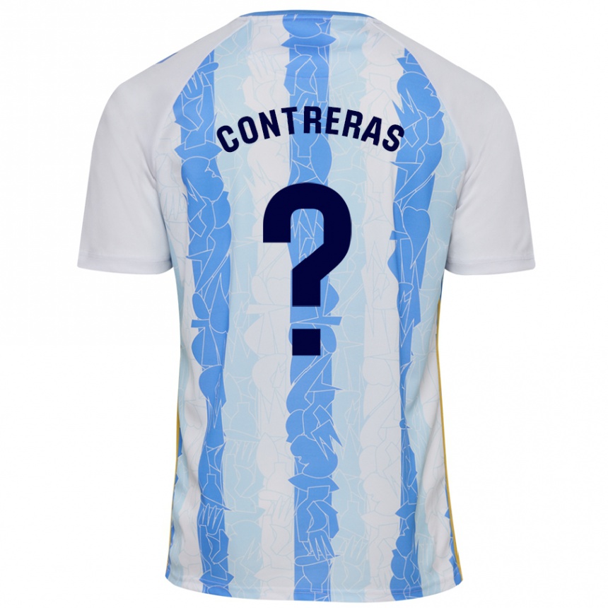 Niño Fútbol Camiseta Ale Contreras #0 Blanco Azul 1ª Equipación 2024/25 Perú