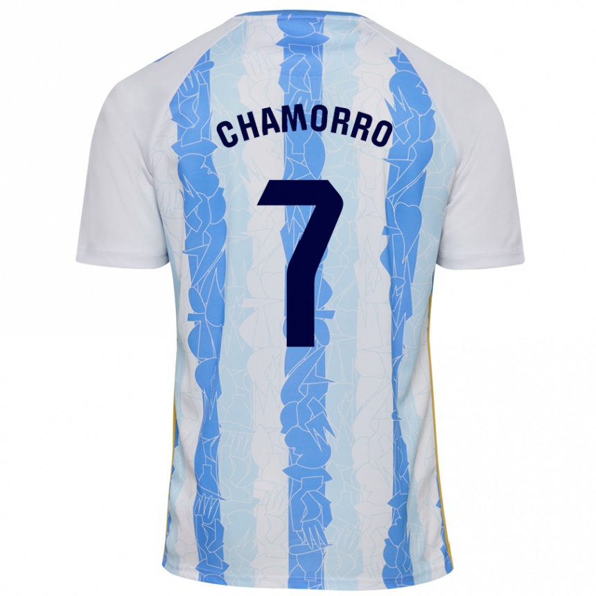 Niño Fútbol Camiseta Alexis Chamorro #7 Blanco Azul 1ª Equipación 2024/25 Perú