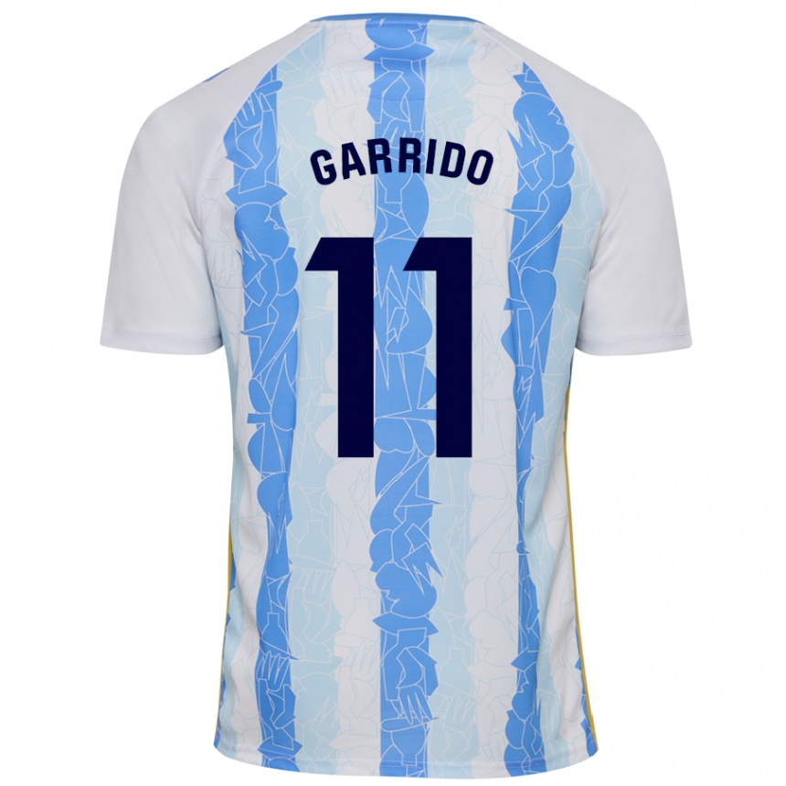 Niño Fútbol Camiseta Rafael Garrido #11 Blanco Azul 1ª Equipación 2024/25 Perú