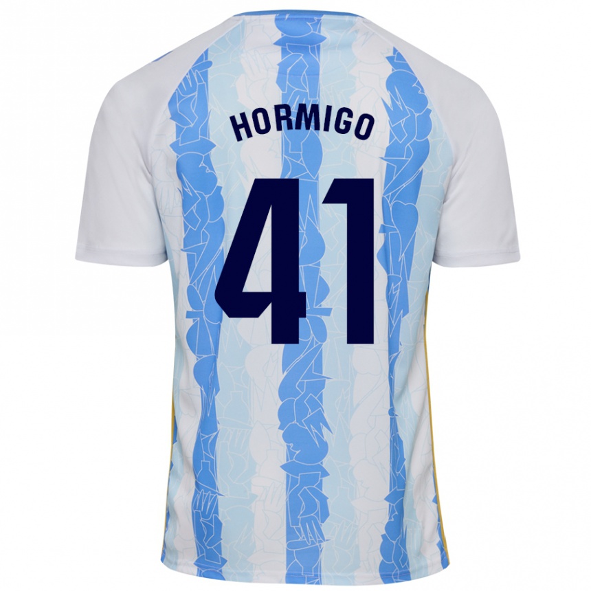 Niño Fútbol Camiseta Cintia Hormigo #41 Blanco Azul 1ª Equipación 2024/25 Perú