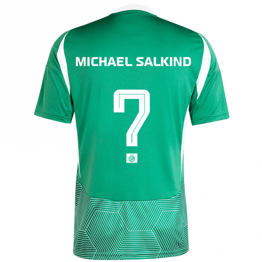 Niño Fútbol Camiseta Liav Michael Salkind #0 Verde Blanco 1ª Equipación 2024/25 Perú