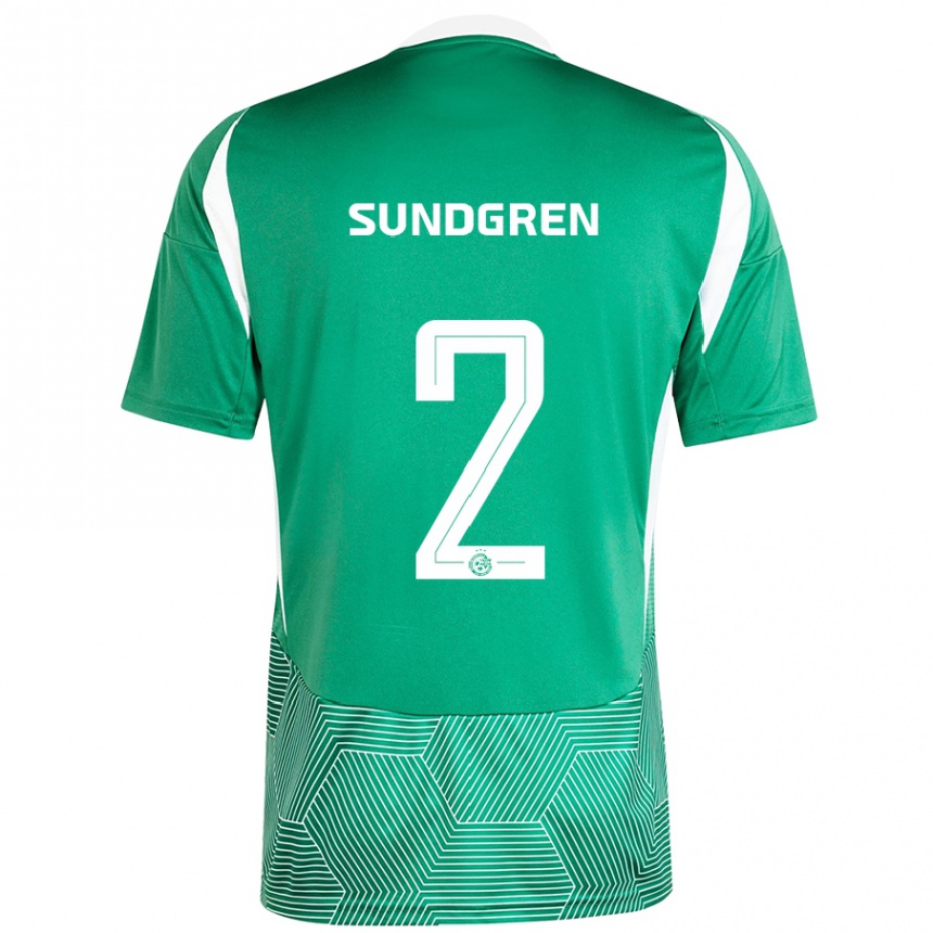 Niño Fútbol Camiseta Daniel Sundgren #2 Verde Blanco 1ª Equipación 2024/25 Perú