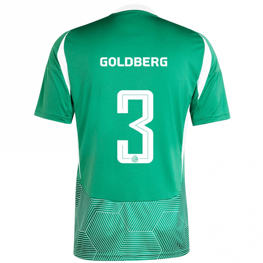 Niño Fútbol Camiseta Shon Goldberg #3 Verde Blanco 1ª Equipación 2024/25 Perú