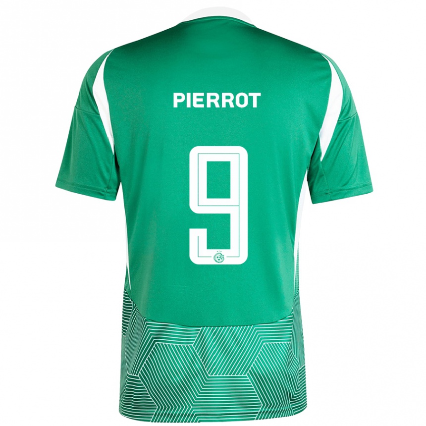 Niño Fútbol Camiseta Frantzdy Pierrot #9 Verde Blanco 1ª Equipación 2024/25 Perú