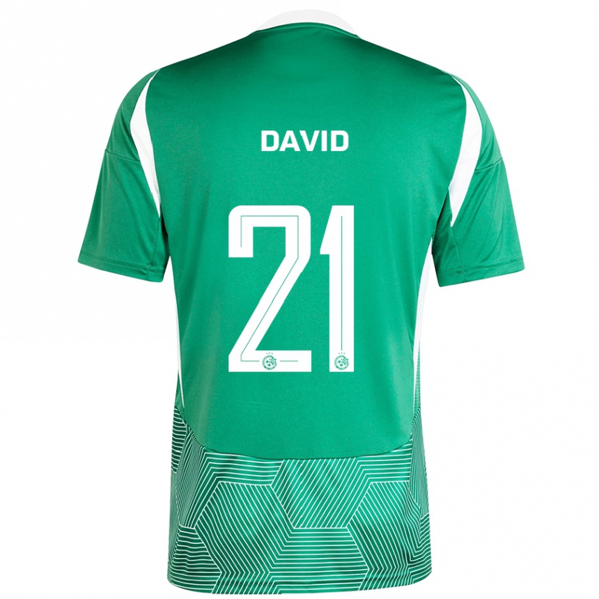 Niño Fútbol Camiseta Dean David #21 Verde Blanco 1ª Equipación 2024/25 Perú