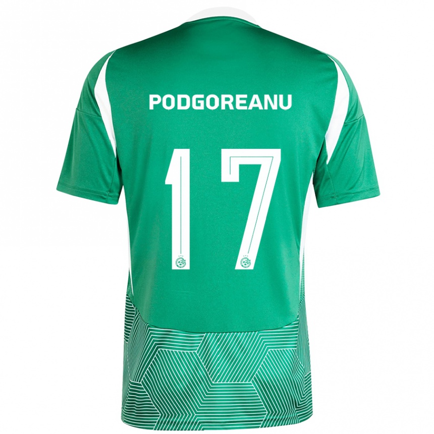 Niño Fútbol Camiseta Suf Podgoreanu #17 Verde Blanco 1ª Equipación 2024/25 Perú