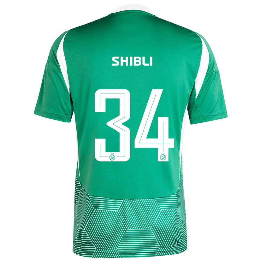 Niño Fútbol Camiseta Hamza Shibli #34 Verde Blanco 1ª Equipación 2024/25 Perú