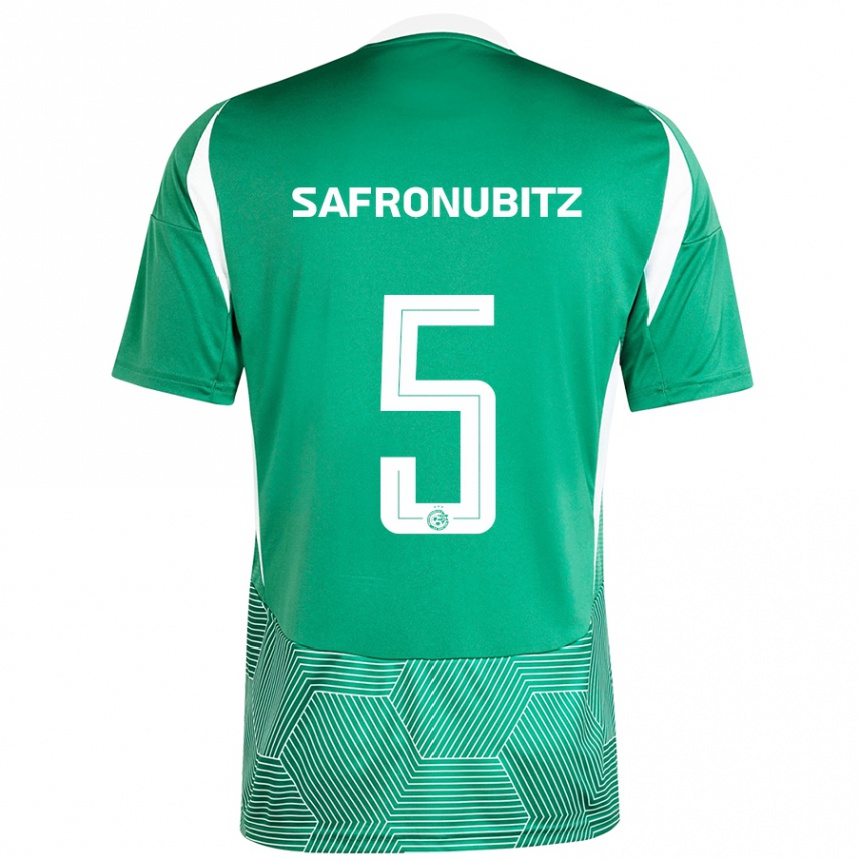 Niño Fútbol Camiseta Dan Safronubitz #5 Verde Blanco 1ª Equipación 2024/25 Perú