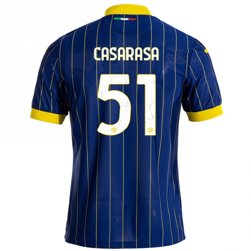 Niño Fútbol Camiseta Asia Casarasa #51 Azul Amarillo 1ª Equipación 2024/25 Perú