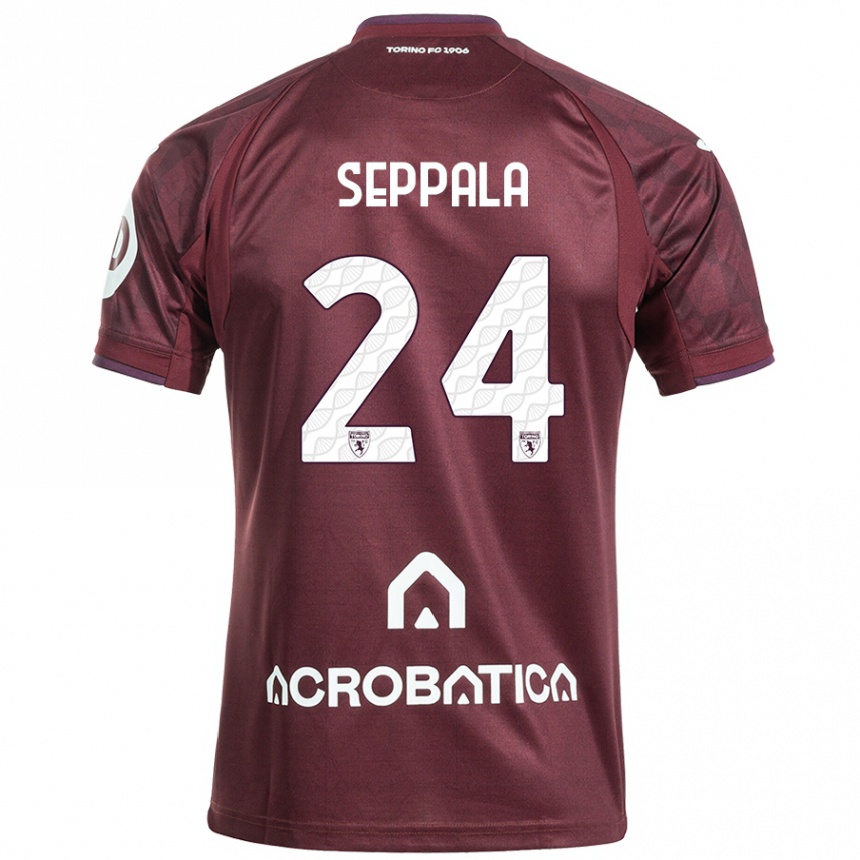 Niño Fútbol Camiseta Rosa Lappi-Seppälä #24 Granate Blanco 1ª Equipación 2024/25 Perú