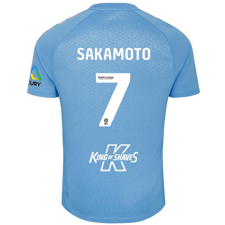 Niño Fútbol Camiseta Tatsuhiro Sakamoto #7 Azul Blanco 1ª Equipación 2024/25 Perú