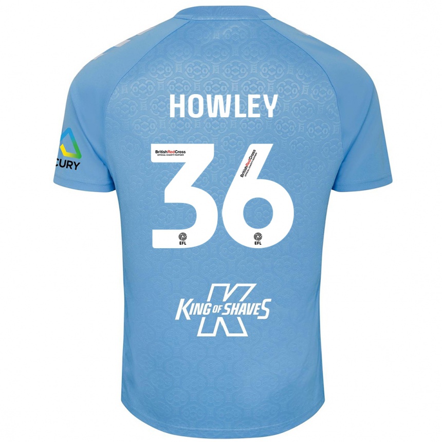 Niño Fútbol Camiseta Ryan Howley #36 Azul Blanco 1ª Equipación 2024/25 Perú