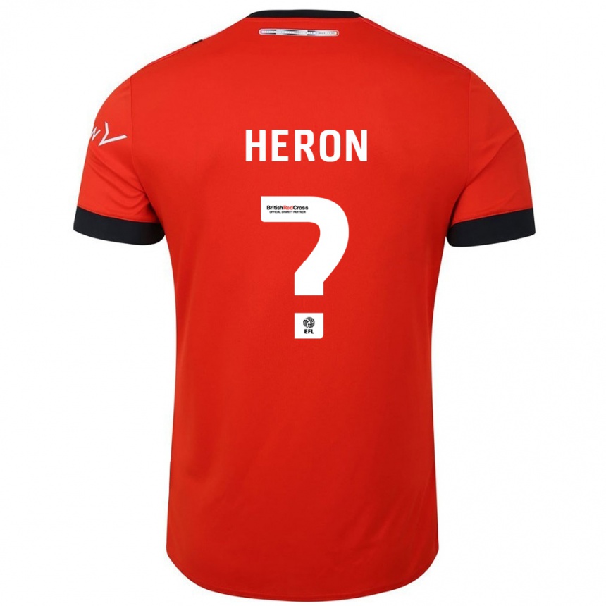 Niño Fútbol Camiseta Archie Heron #0 Naranja Negro 1ª Equipación 2024/25 Perú