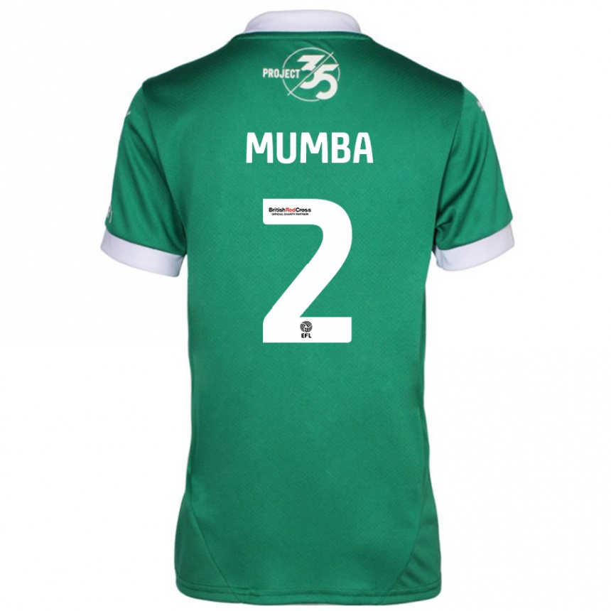 Niño Fútbol Camiseta Bali Mumba #2 Verde Blanco 1ª Equipación 2024/25 Perú