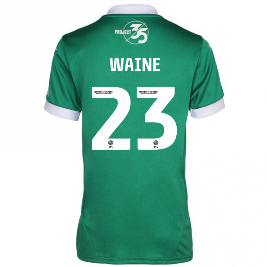 Niño Fútbol Camiseta Ben Waine #23 Verde Blanco 1ª Equipación 2024/25 Perú