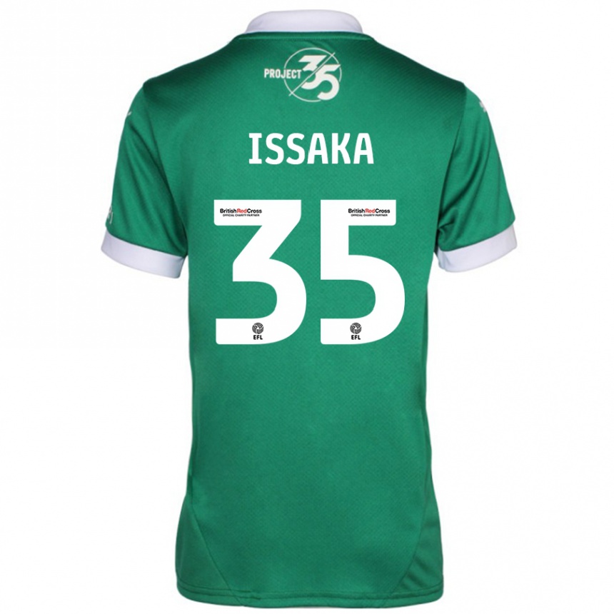 Niño Fútbol Camiseta Freddie Issaka #35 Verde Blanco 1ª Equipación 2024/25 Perú