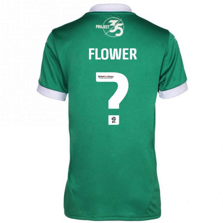 Niño Fútbol Camiseta Jack Flower #0 Verde Blanco 1ª Equipación 2024/25 Perú