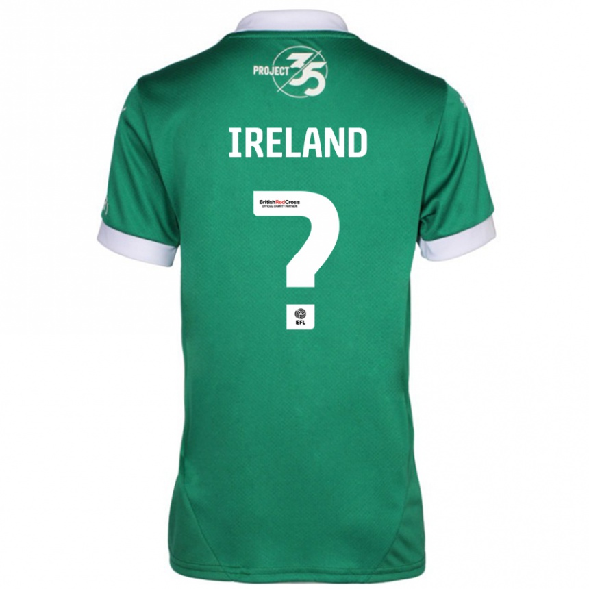 Niño Fútbol Camiseta Jensen Ireland #0 Verde Blanco 1ª Equipación 2024/25 Perú