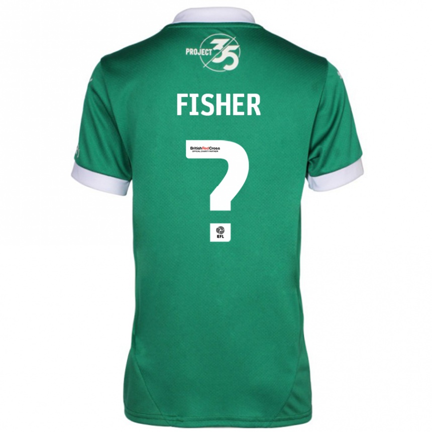 Niño Fútbol Camiseta Cole Fisher #0 Verde Blanco 1ª Equipación 2024/25 Perú