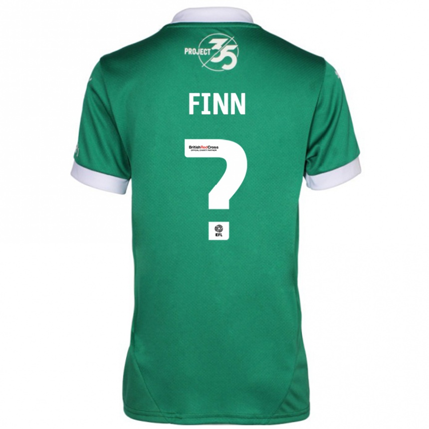 Niño Fútbol Camiseta Tegan Finn #0 Verde Blanco 1ª Equipación 2024/25 Perú