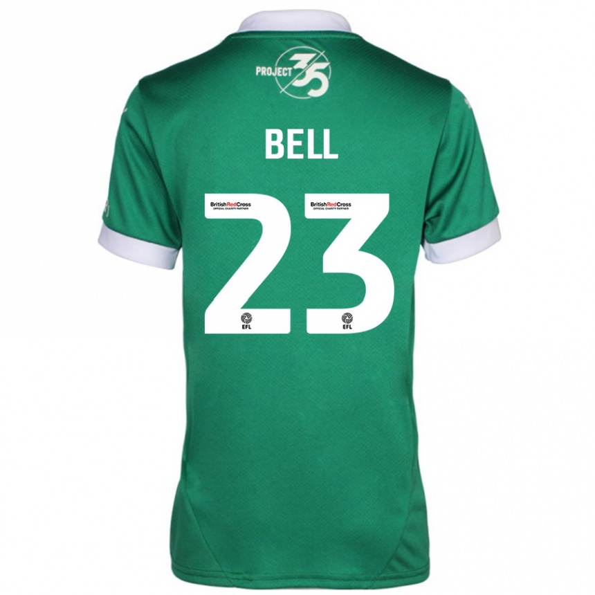 Niño Fútbol Camiseta Katelyn Bell #23 Verde Blanco 1ª Equipación 2024/25 Perú