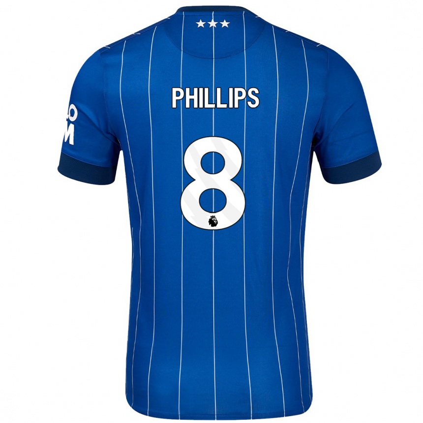 Niño Fútbol Camiseta Kalvin Phillips #8 Azul Marino 1ª Equipación 2024/25 Perú