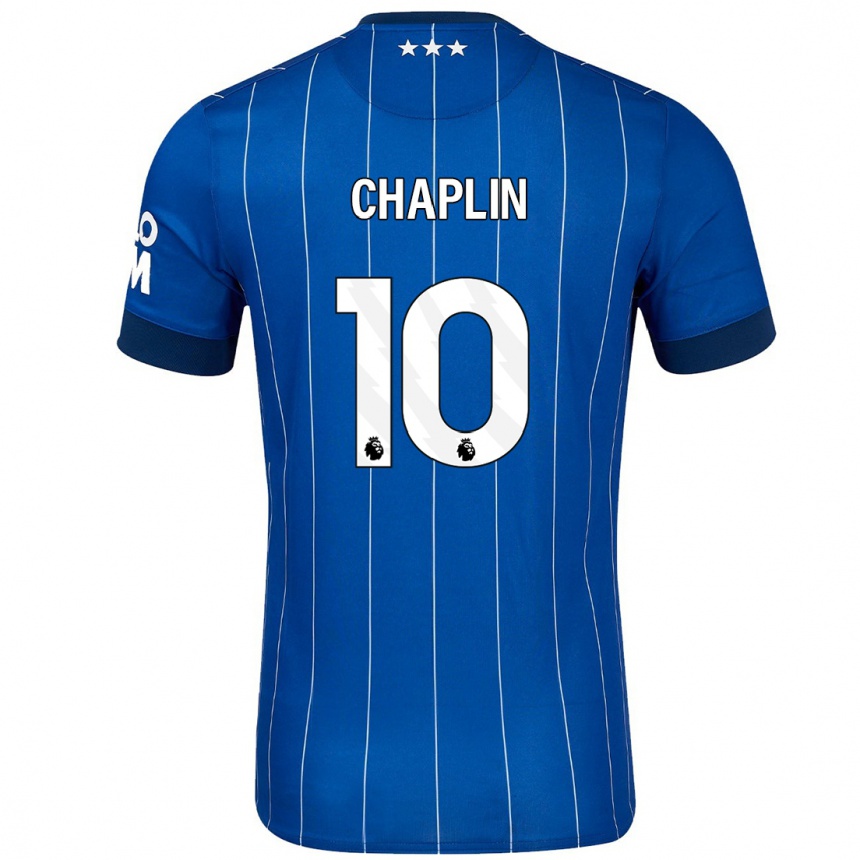 Niño Fútbol Camiseta Conor Chaplin #10 Azul Marino 1ª Equipación 2024/25 Perú