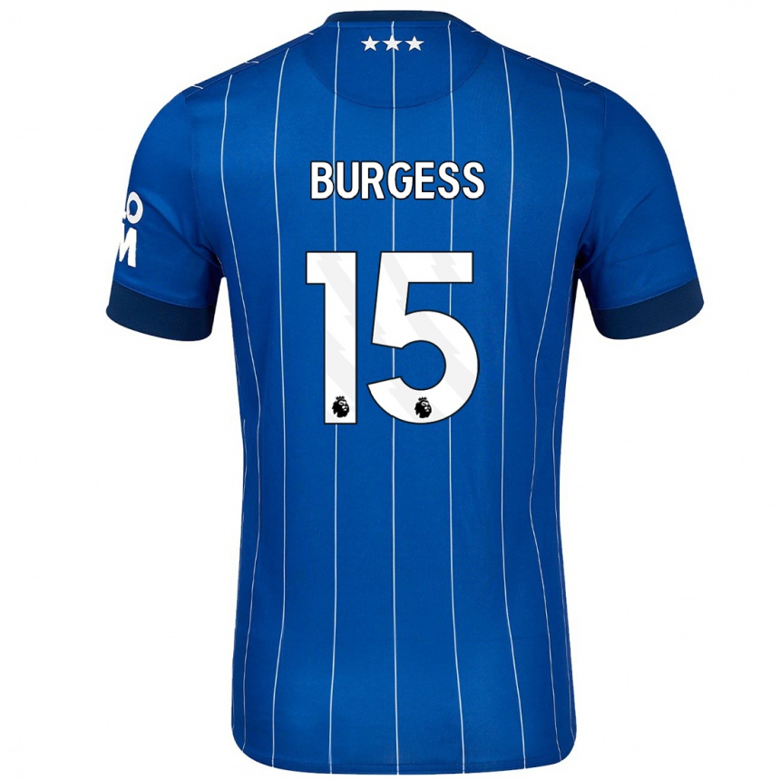 Niño Fútbol Camiseta Cameron Burgess #15 Azul Marino 1ª Equipación 2024/25 Perú