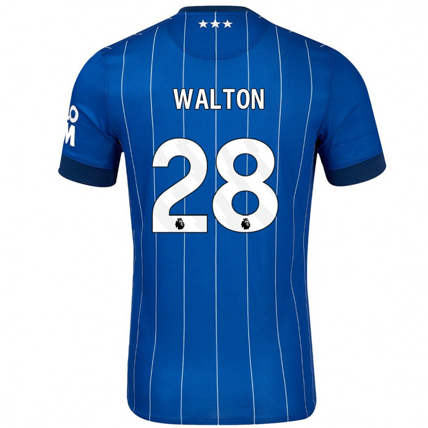 Niño Fútbol Camiseta Christian Walton #28 Azul Marino 1ª Equipación 2024/25 Perú