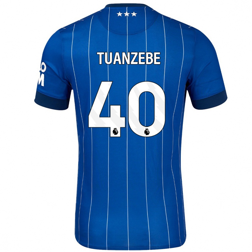 Niño Fútbol Camiseta Axel Tuanzebe #40 Azul Marino 1ª Equipación 2024/25 Perú