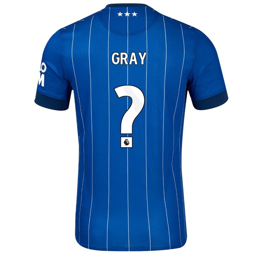 Niño Fútbol Camiseta Henry Gray #0 Azul Marino 1ª Equipación 2024/25 Perú