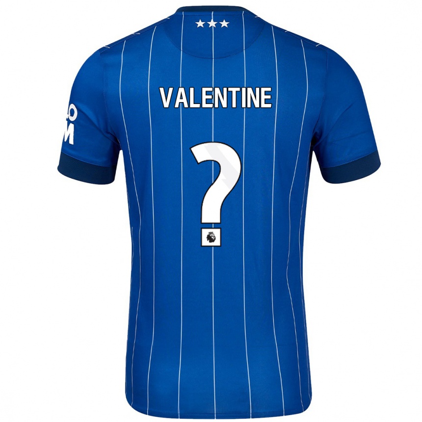 Niño Fútbol Camiseta Nico Valentine #0 Azul Marino 1ª Equipación 2024/25 Perú