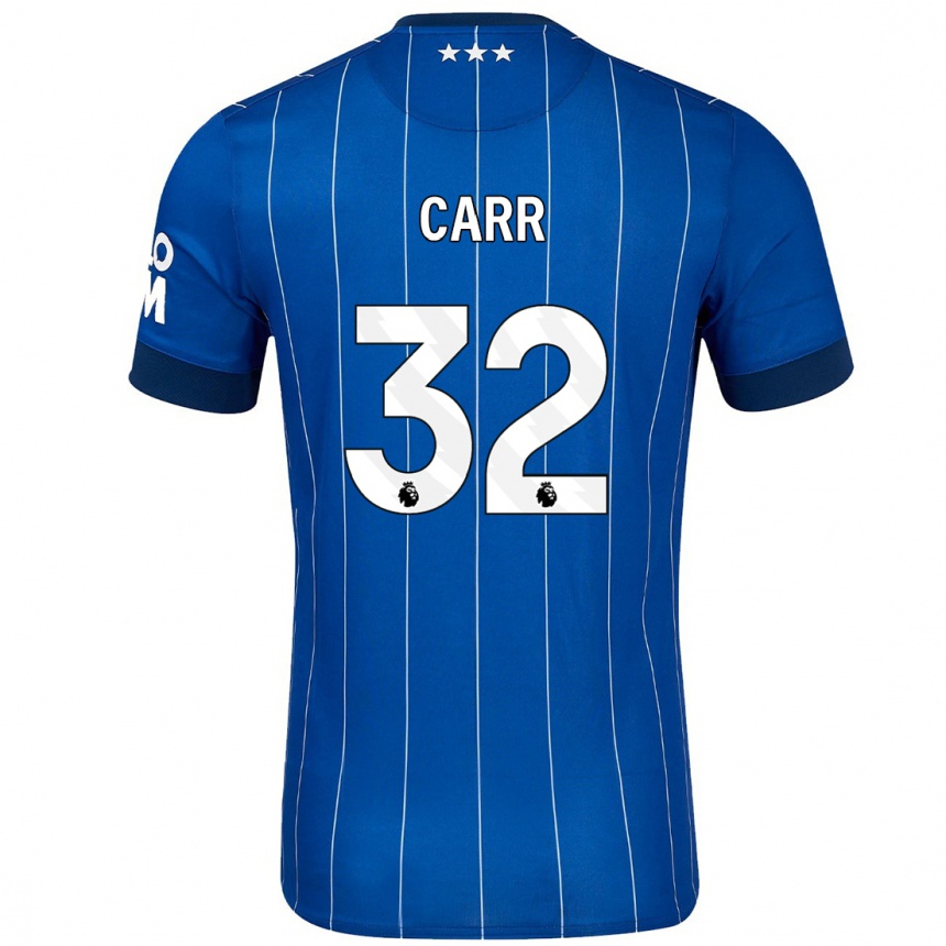 Niño Fútbol Camiseta Ryan Carr #32 Azul Marino 1ª Equipación 2024/25 Perú