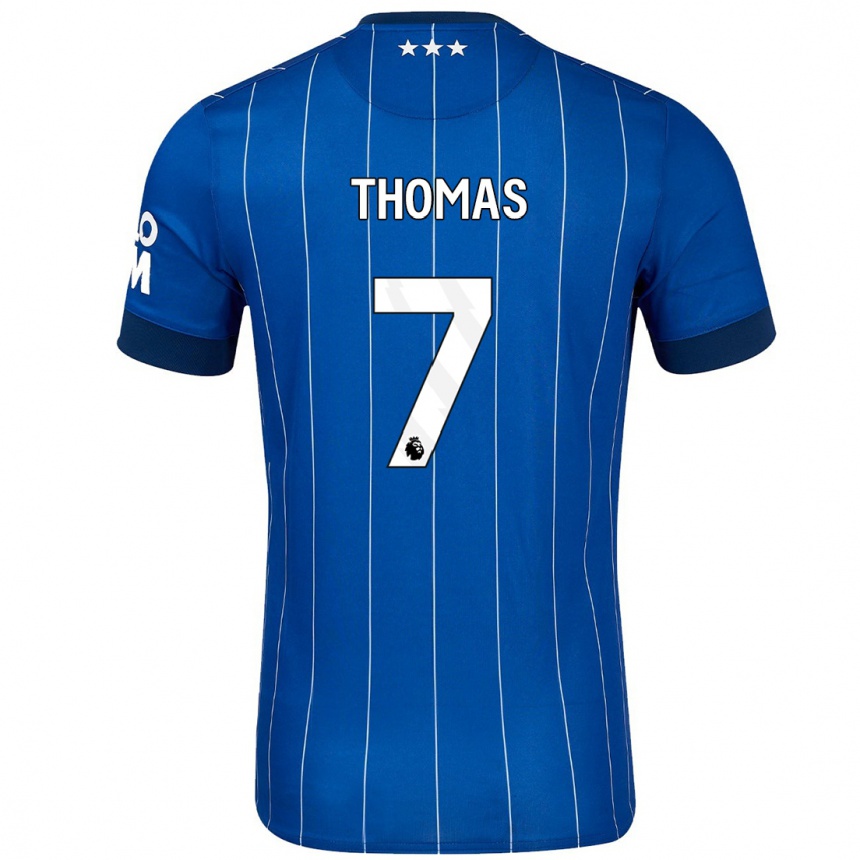 Niño Fútbol Camiseta Natasha Thomas #7 Azul Marino 1ª Equipación 2024/25 Perú