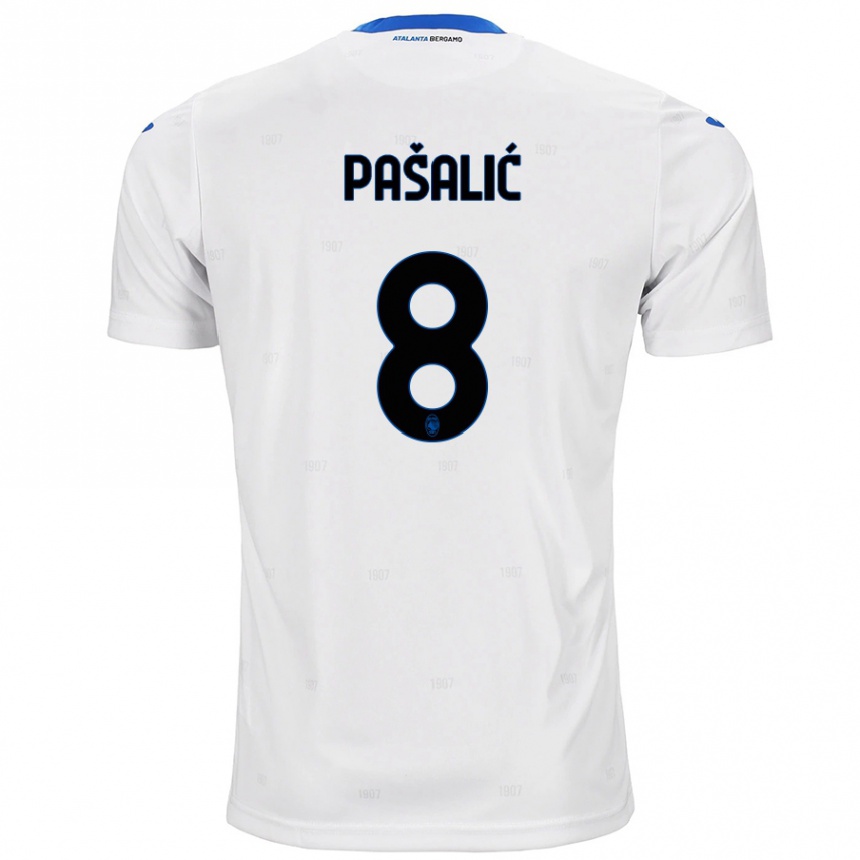 Niño Fútbol Camiseta Mario Pasalic #8 Blanco 2ª Equipación 2024/25 Perú