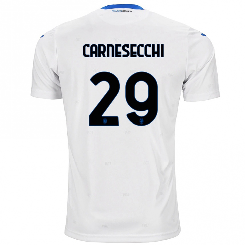 Niño Fútbol Camiseta Marco Carnesecchi #29 Blanco 2ª Equipación 2024/25 Perú