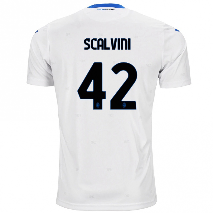 Niño Fútbol Camiseta Giorgio Scalvini #42 Blanco 2ª Equipación 2024/25 Perú