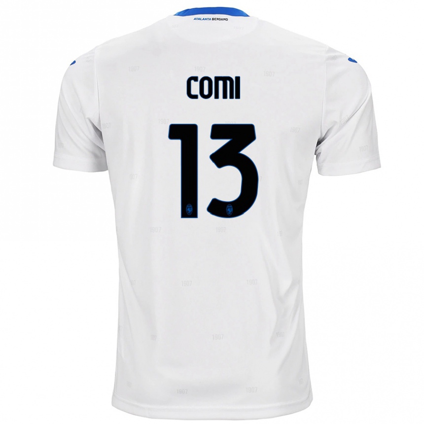 Niño Fútbol Camiseta Pietro Comi #13 Blanco 2ª Equipación 2024/25 Perú