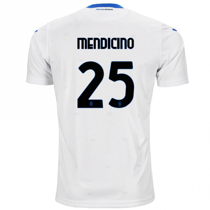 Niño Fútbol Camiseta Leonardo Mendicino #25 Blanco 2ª Equipación 2024/25 Perú