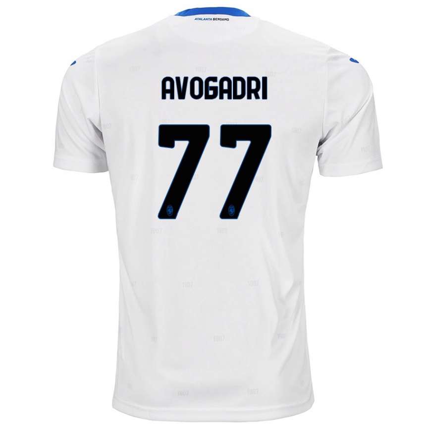 Niño Fútbol Camiseta Lorenzo Avogadri #77 Blanco 2ª Equipación 2024/25 Perú