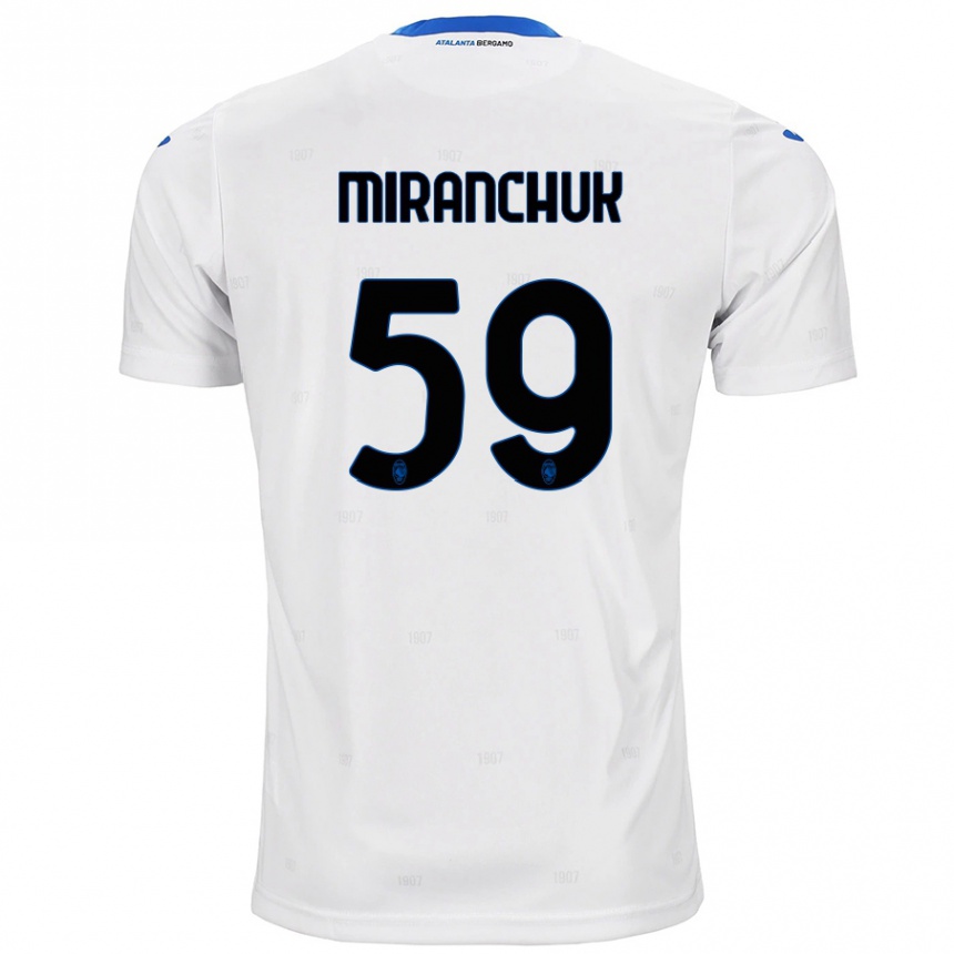 Niño Fútbol Camiseta Aleksey Miranchuk #59 Blanco 2ª Equipación 2024/25 Perú