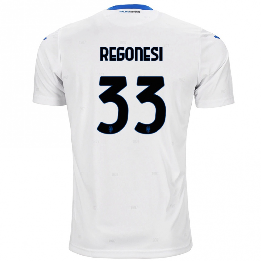 Niño Fútbol Camiseta Iacopo Regonesi #33 Blanco 2ª Equipación 2024/25 Perú