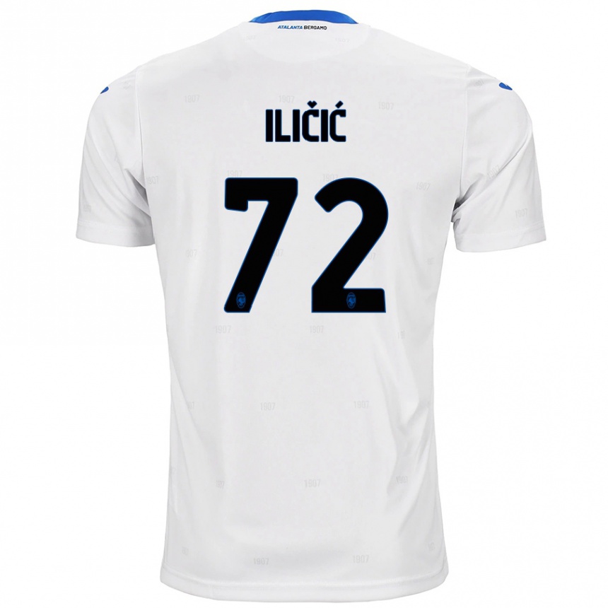 Niño Fútbol Camiseta Josip Ilicic #72 Blanco 2ª Equipación 2024/25 Perú