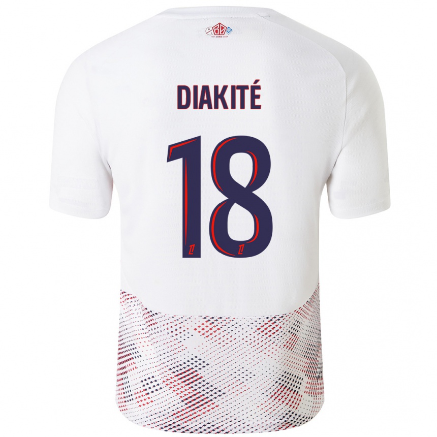 Niño Fútbol Camiseta Bafodé Diakité #18 Blanco Azul Real 2ª Equipación 2024/25 Perú